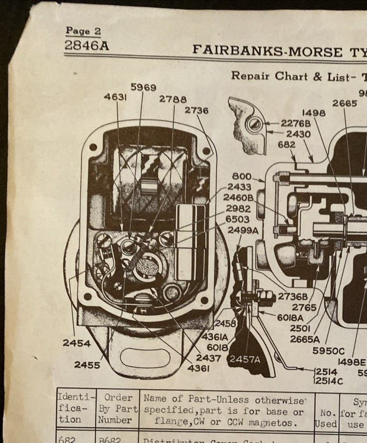 Original OEM 1942 Fairbanks Morse Model FM-J Magnetos Instruction Manual