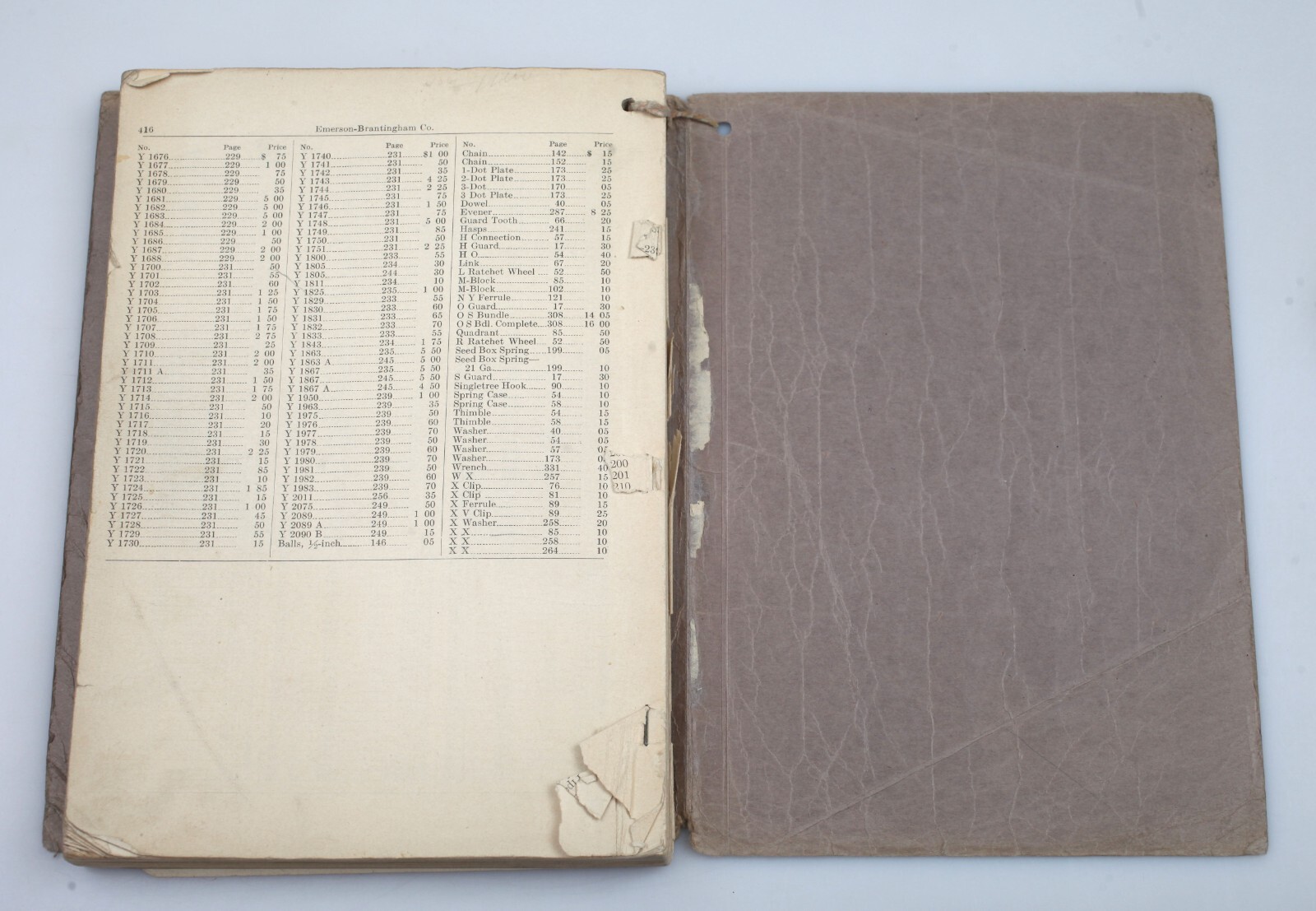 Vintage 1910-11 Emerson Brantingham Farm Implement Catalog and Price List