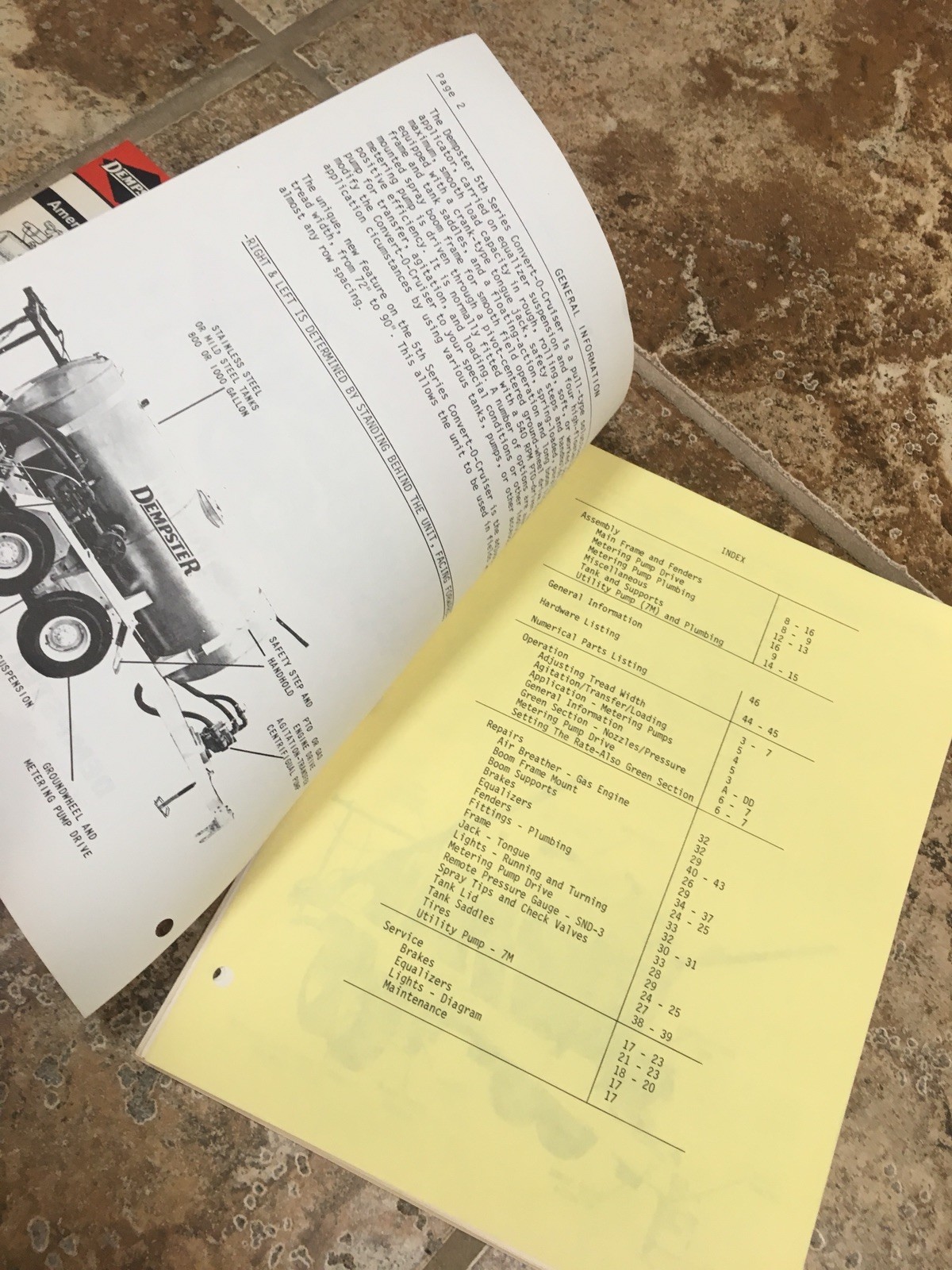 Dempster Industries Owners Manual Fertilizer Beatrice Nebraska
