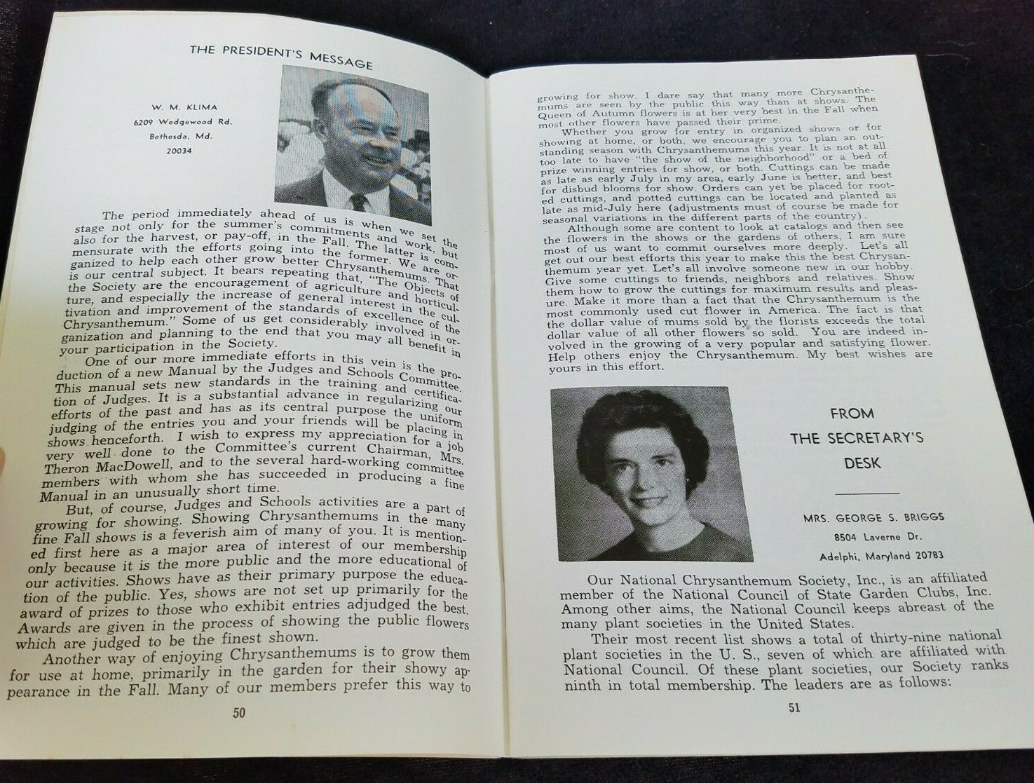 1967 National Chrysanthemum Society Bulletin Keyport NJ Member Info Gardening
