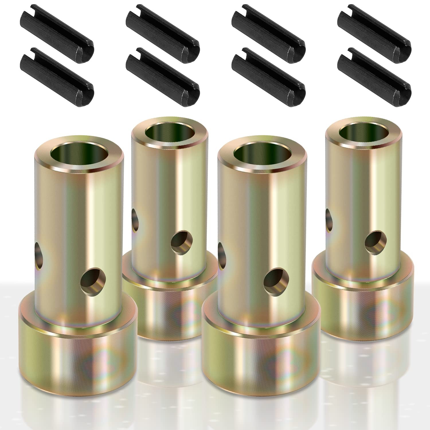 Cat 1 Quick Hitch Bushings 3 Point Tractor Adapter Set 4pc Steel Zinc Plated