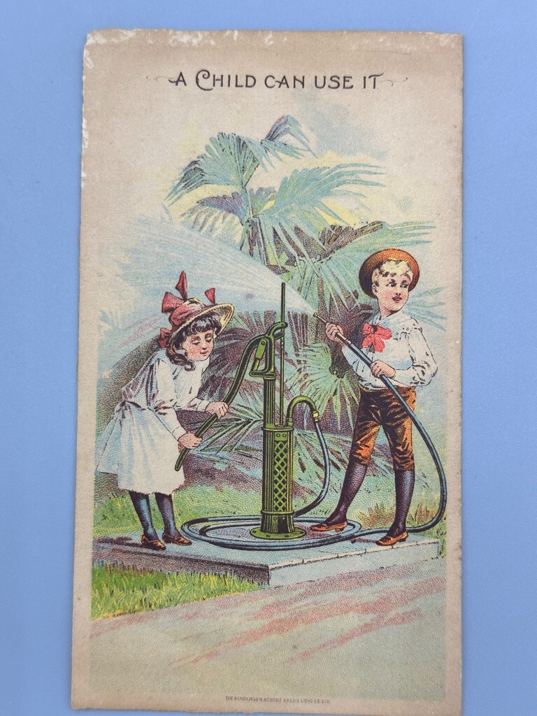 1880s COLUMBIA WINDMILL Mast Foos SPRINGFIELD OHIO Farm Advertising Trade Card