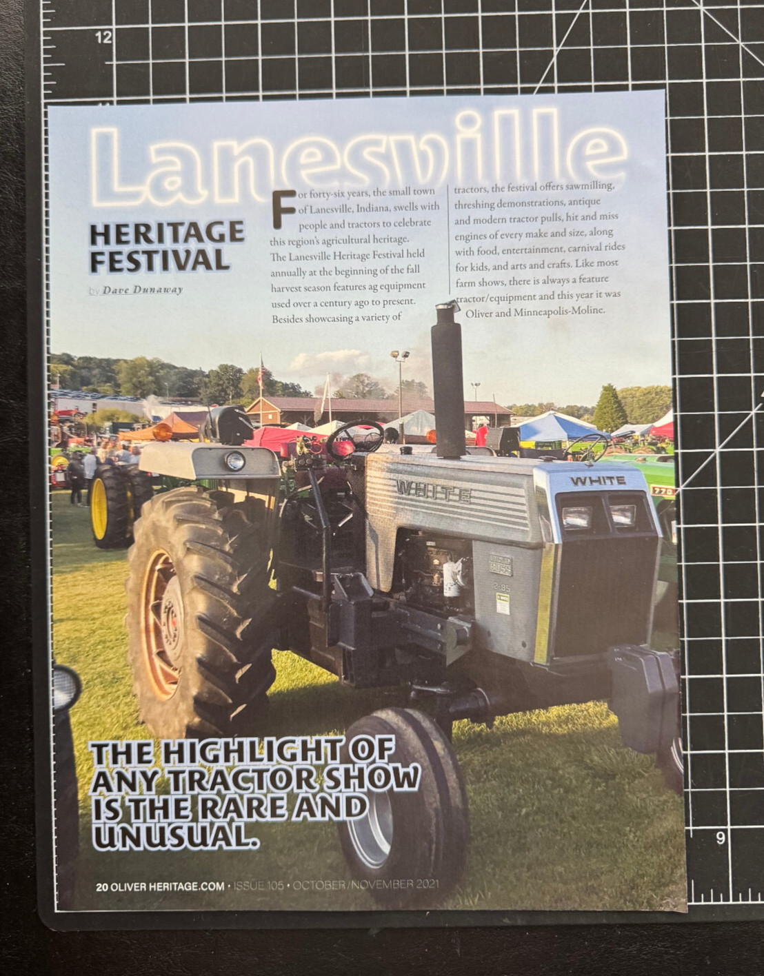 Lanesville IN Heritage Festival White Tractor Community Fun Print 2021