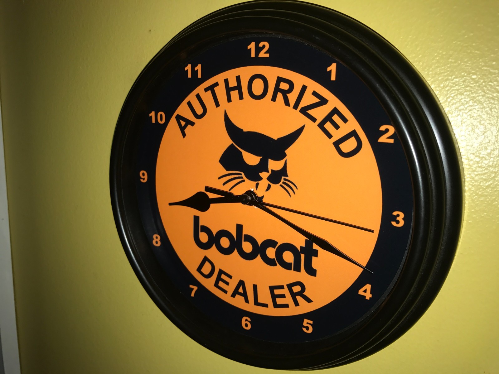 Bobcat Skid Steer AuthDealer Farm Tractor Barn Garage Man Cave Clock Retro Sign