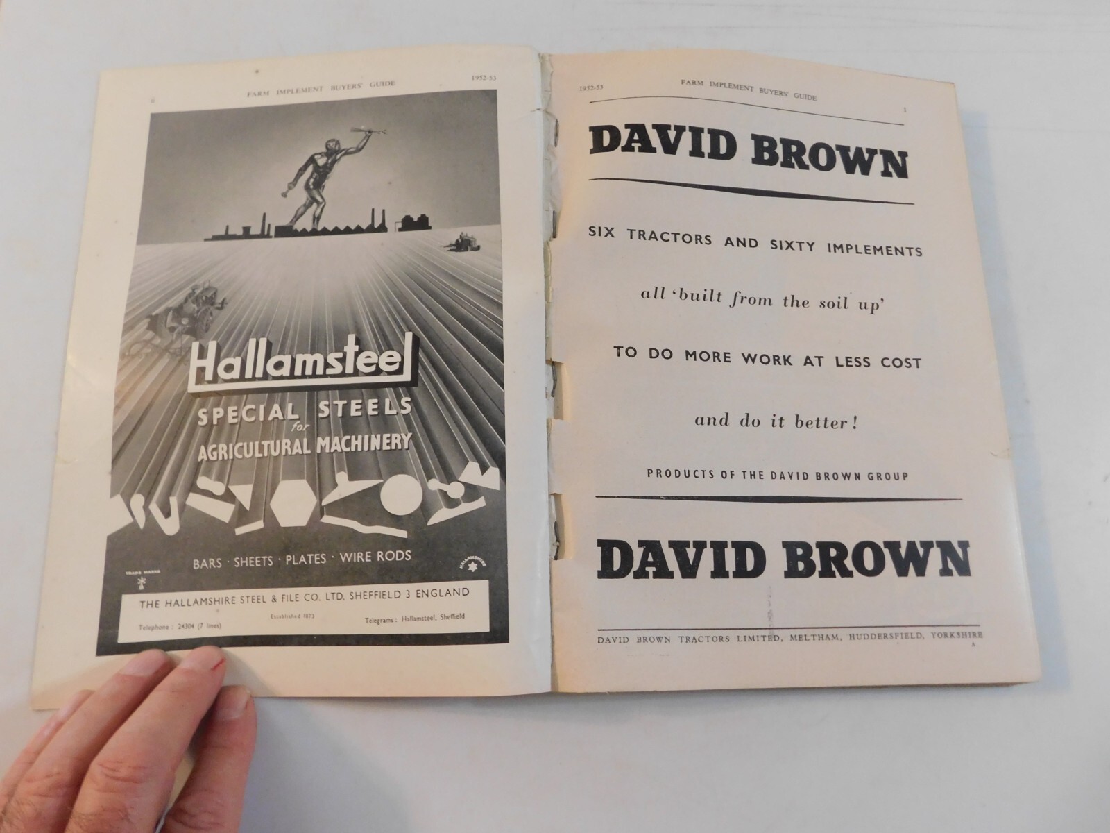 1952-53 FARM IMPLEMENT BUYER&rsquo;S GUIDE ENGLAND WINNROWERS LAND ROLLERS TEA CUTTERS