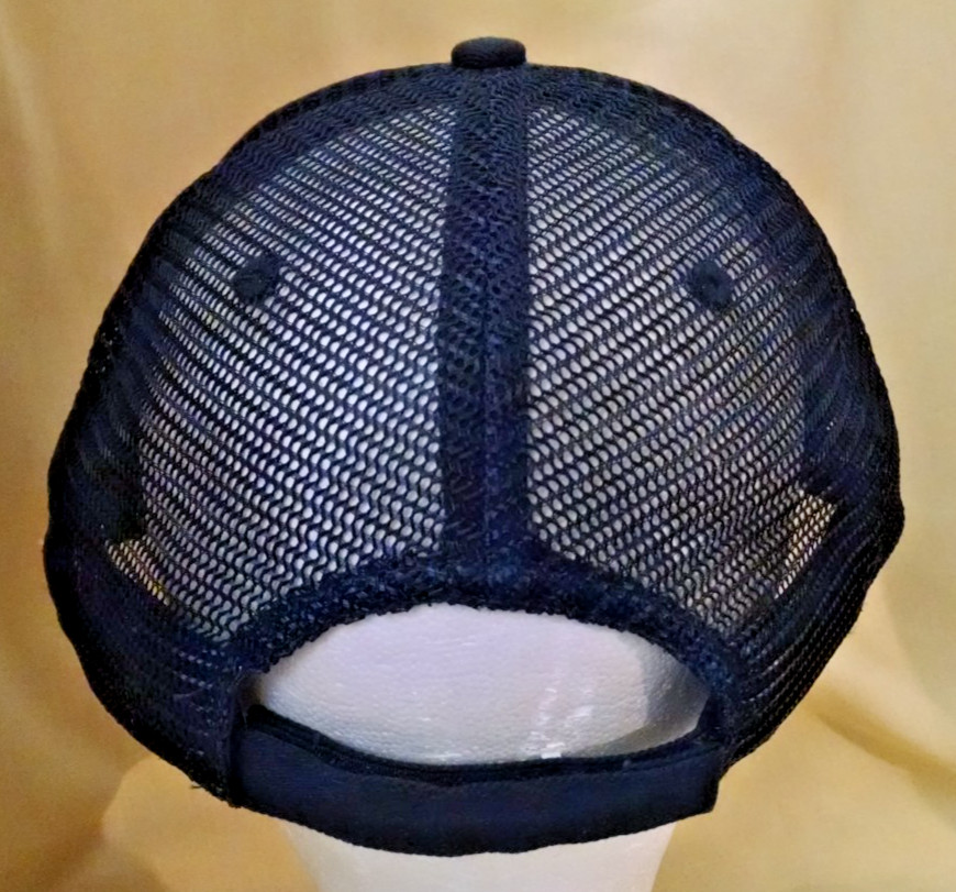 Bobcat Hat Baseball Ball Cap New Navy Blue Mesh White Logo Flag Cloth Strap Adj