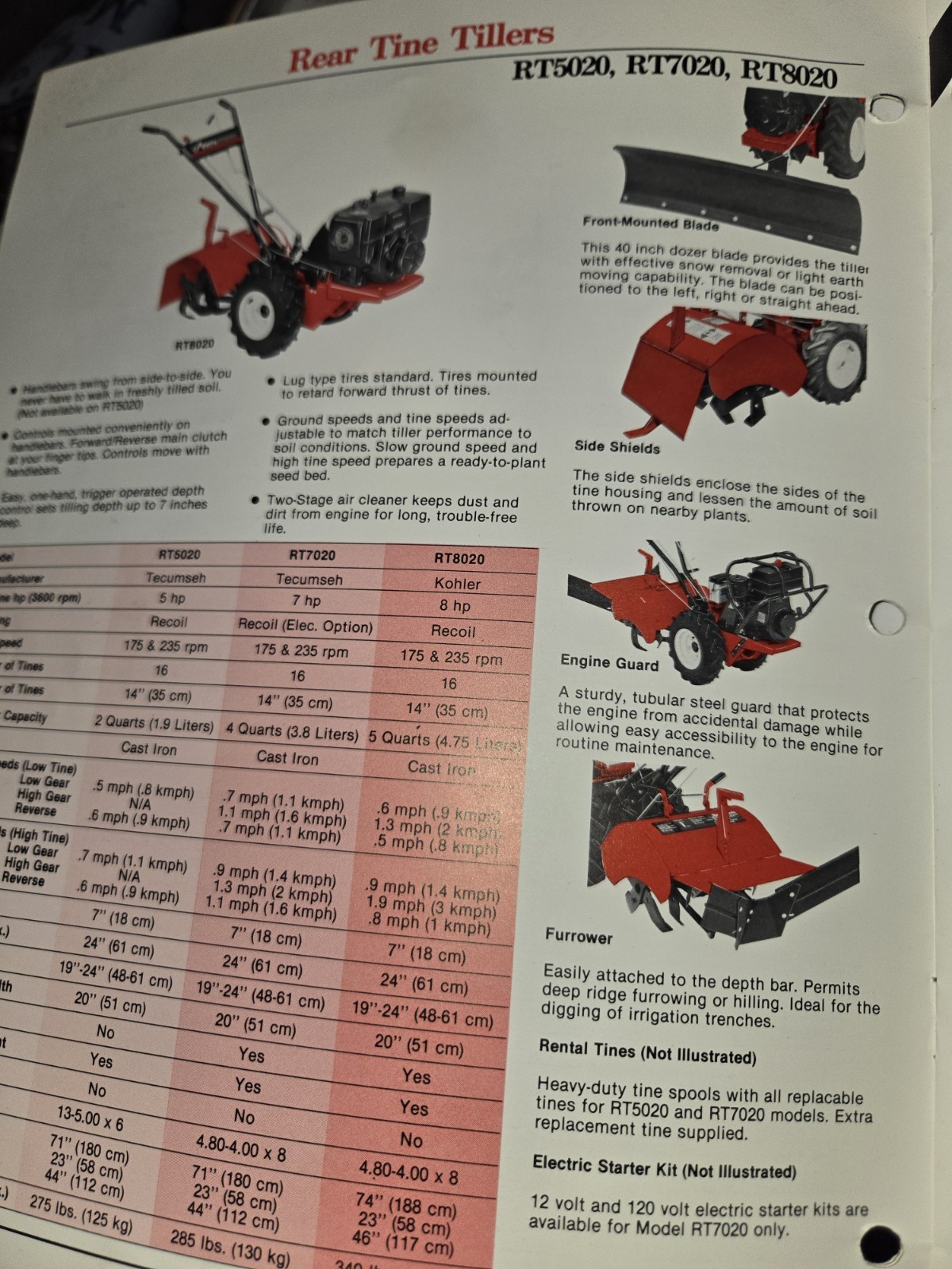 1985 ARIENS GARD N YARD PRODUCTS DEALERSHIP ADVERTISING BROCHURE