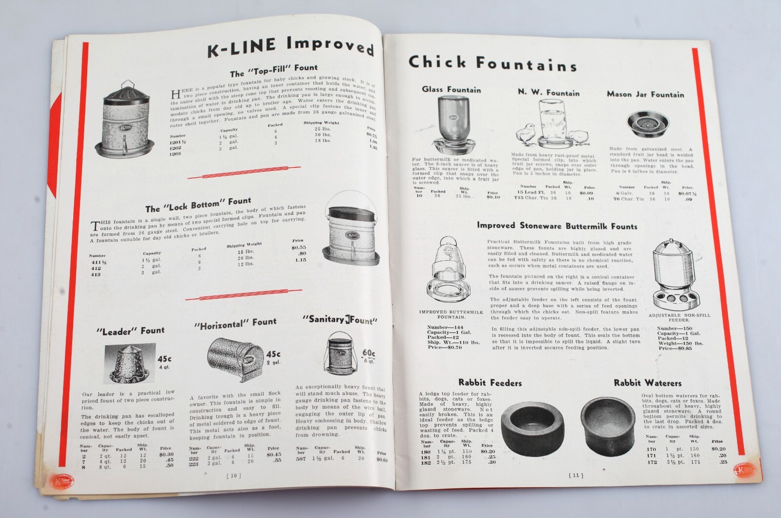 1936 Klein Mfg. Co. Poultry Supplies Farm Tanks Troughs Catalog Burlington Iowa