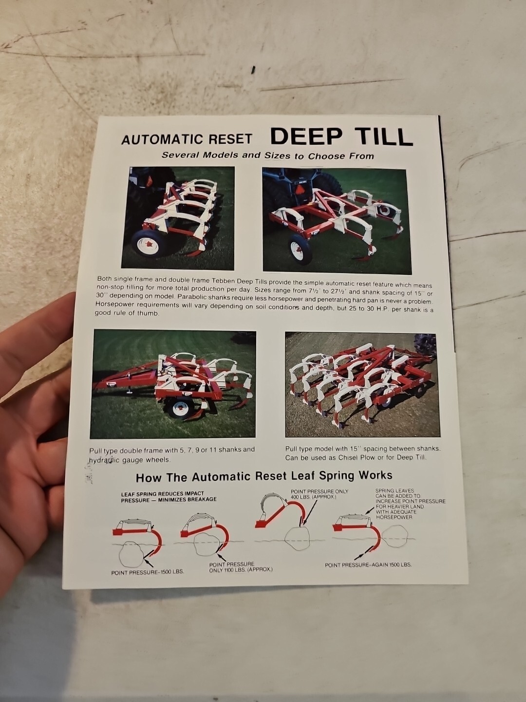 Vintage Tebben – Invert-All Row Crop Cultivator Farm Machinery Brochure