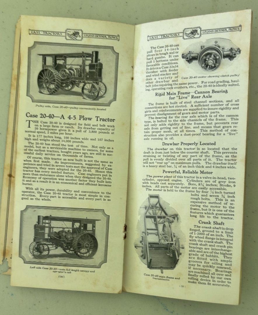 Case Kerosene Tractor & Grand Detour Plows Brochure DCPA26