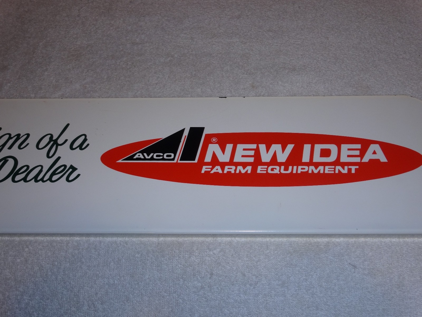 VINTAGE ANTIQUE ORIGINAL NEW IDEA FARM EQUIPMENT TRACTOR DEALER 21.5&Prime; METAL SIGN