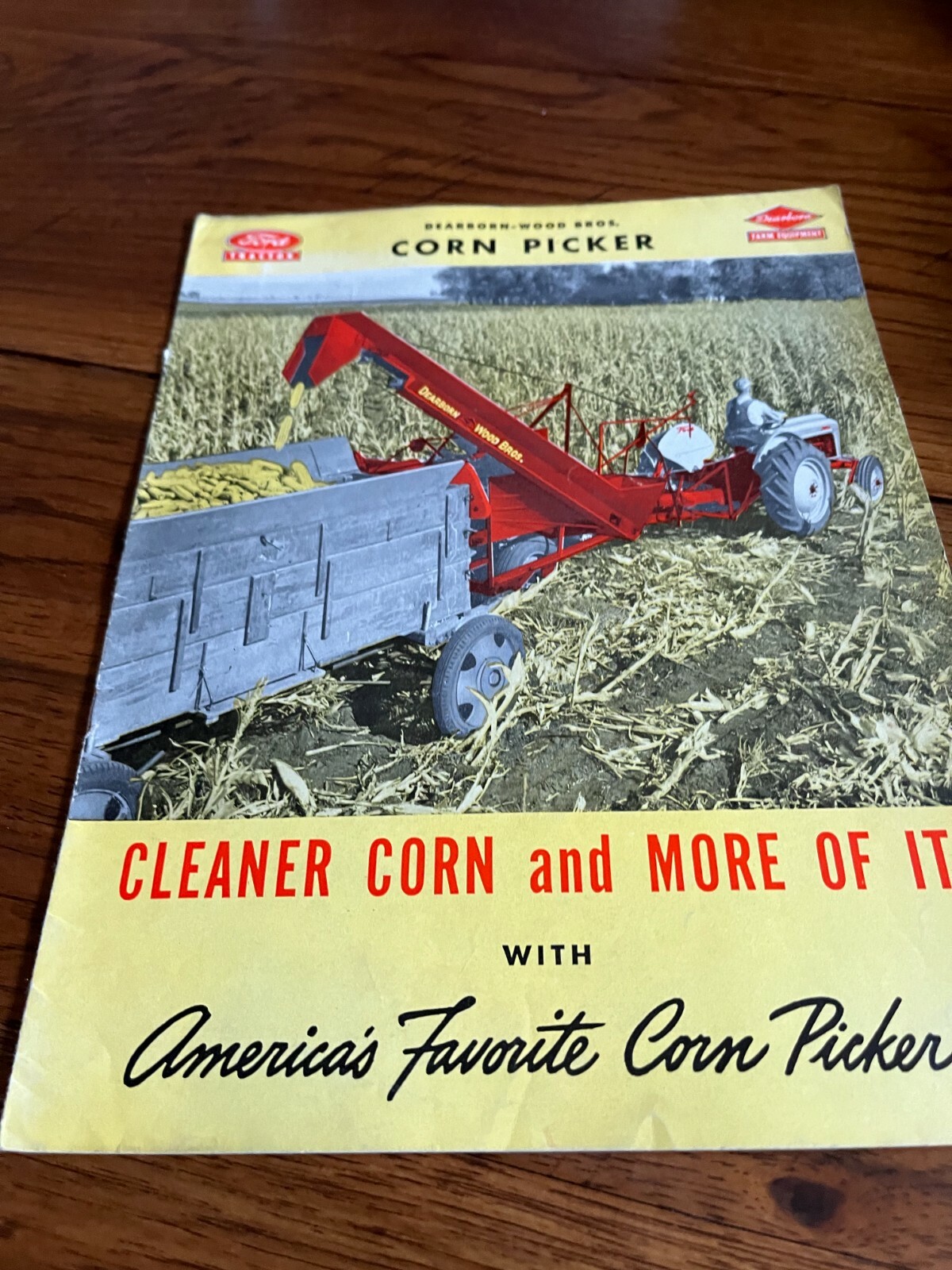Ford Tractor Dearborn Wood Bros. Corn Picker Brochure FCCA
