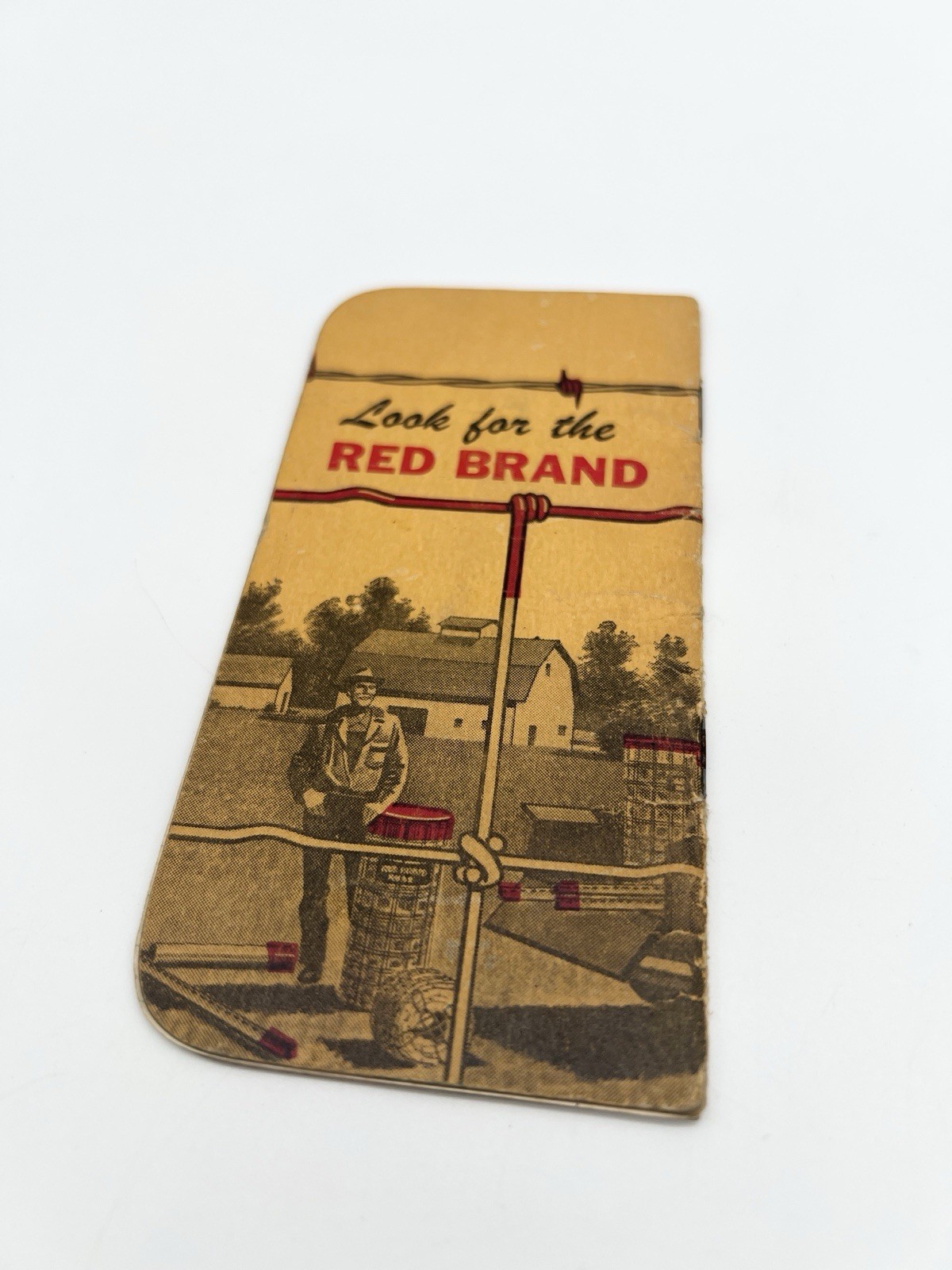 Vintage 40s Red Brand Fence Advertising Pocket Notebook USA Farm Promo Ephemera