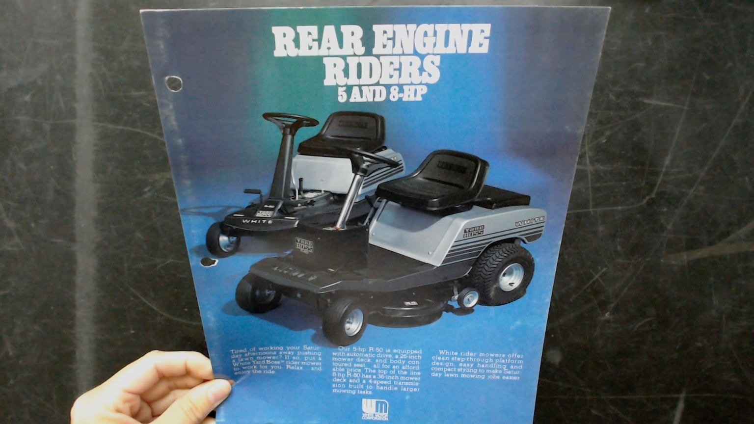 White Outdoor Products Rear Engine Riders Brochure 5 and 8-HP Mowers