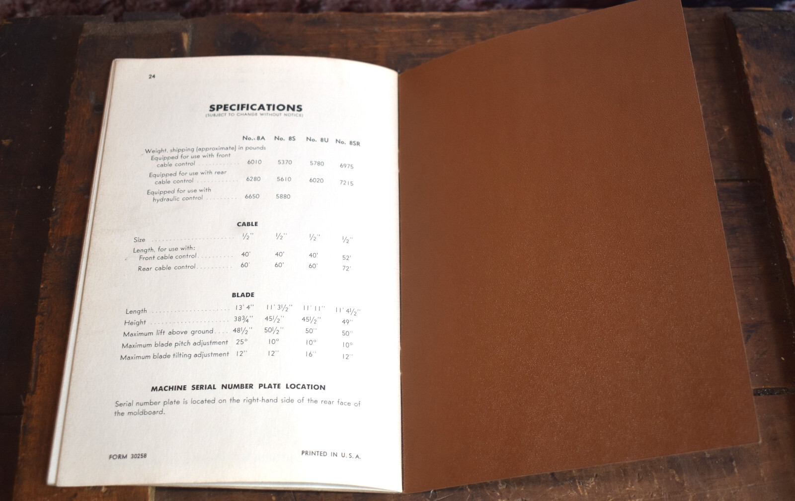 1950s Caterpillar No 8A 8S 8U 8SR Bulldozer Parts Master Catalog