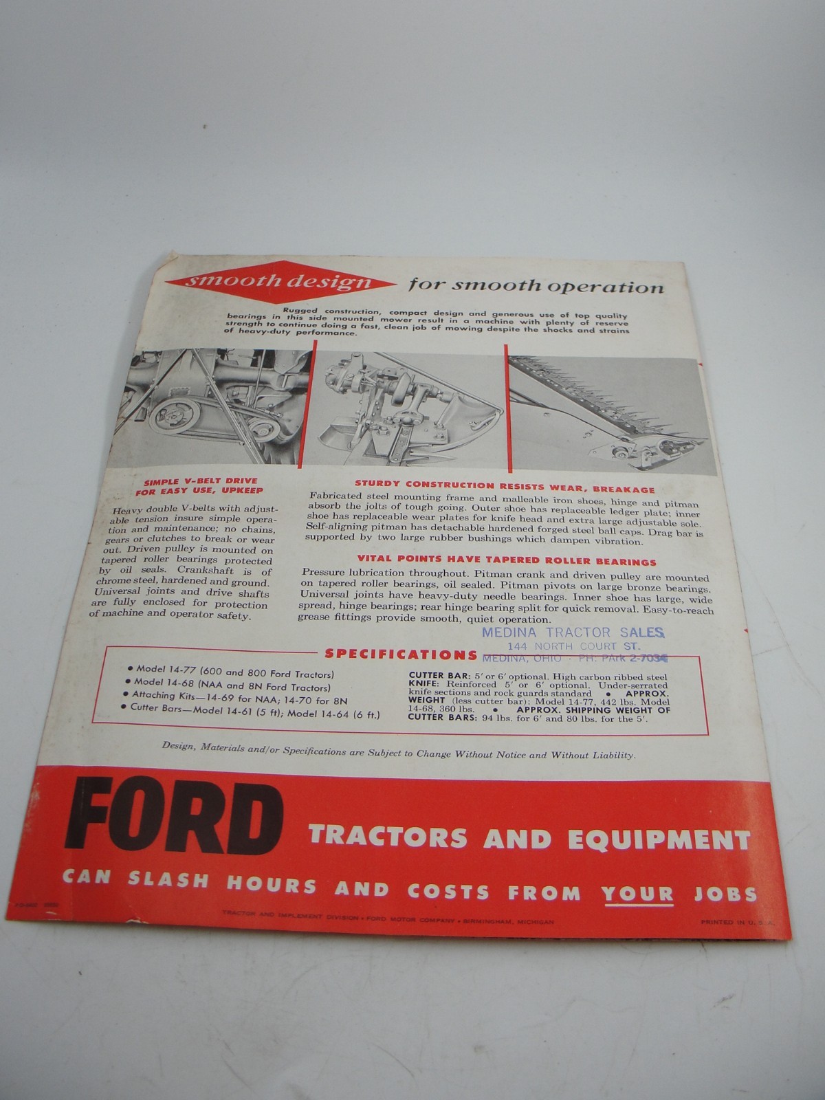Dearborn Side Mounted Mowers 1964 Brochure