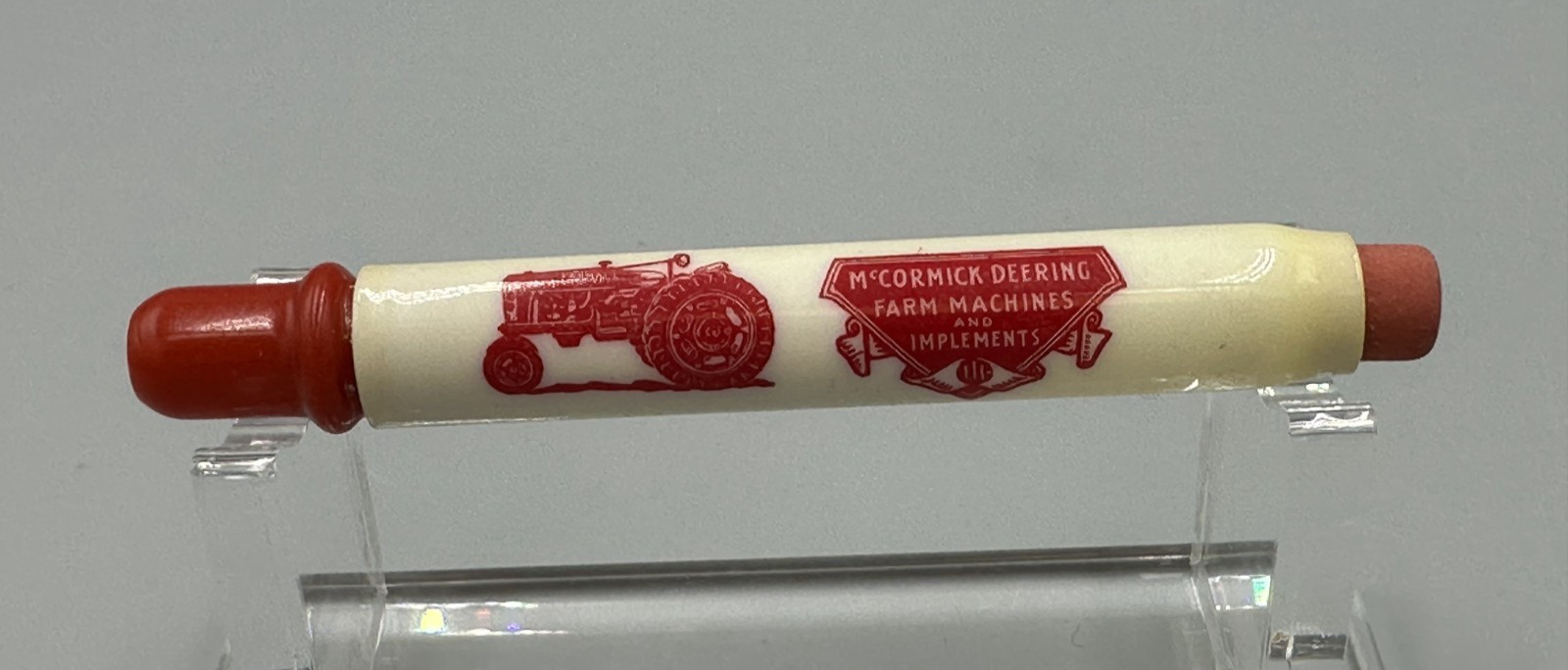 Vintage FARMALL TRACTOR Farm McCORMICK DEERING Vintage BULLET PENCIL Advertising