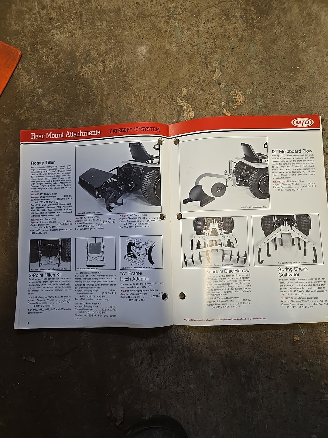 1983 MTD Lawn & Garden Tractors Accessories Brochure Catalog Point Of Sale