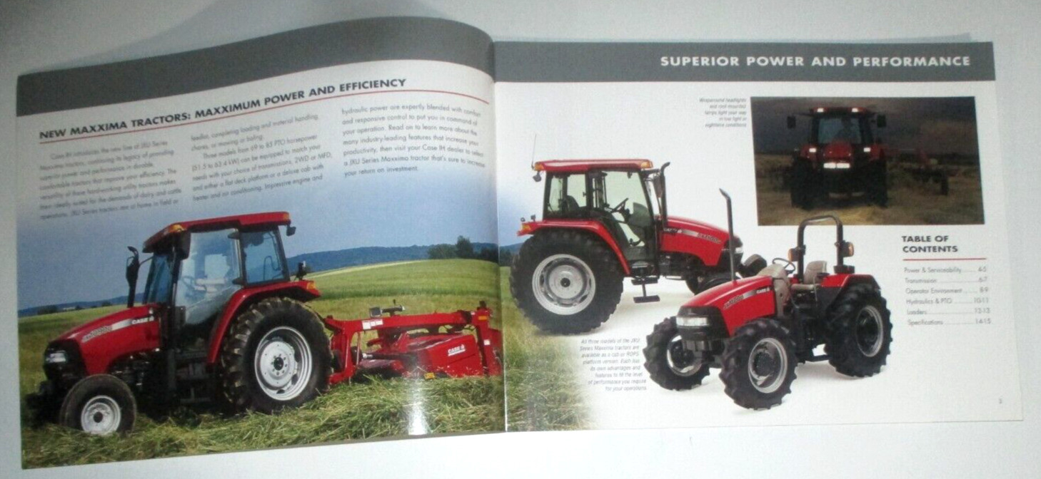 *Case IH JXU Series JX1080U JX1090U JX1100U Tractor Sales Brochure 2004 CIH OEM!