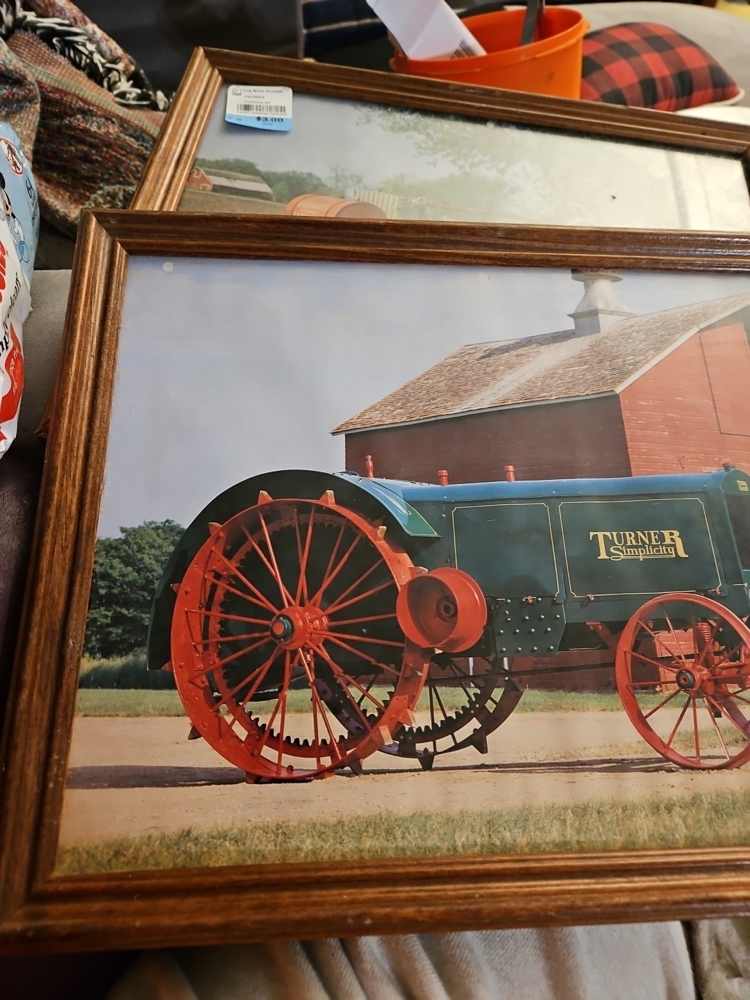 Framed Picture Of Vintage Turner Simplicity Tractor F1