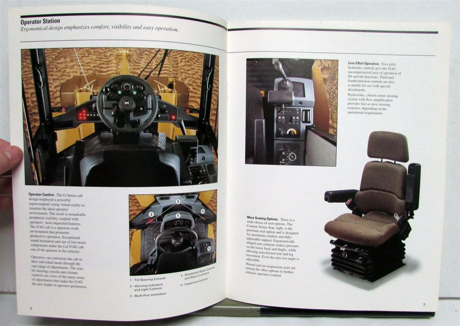 1995 Caterpillar 914G Wheel Loader Specifications Construction Sales Brochure