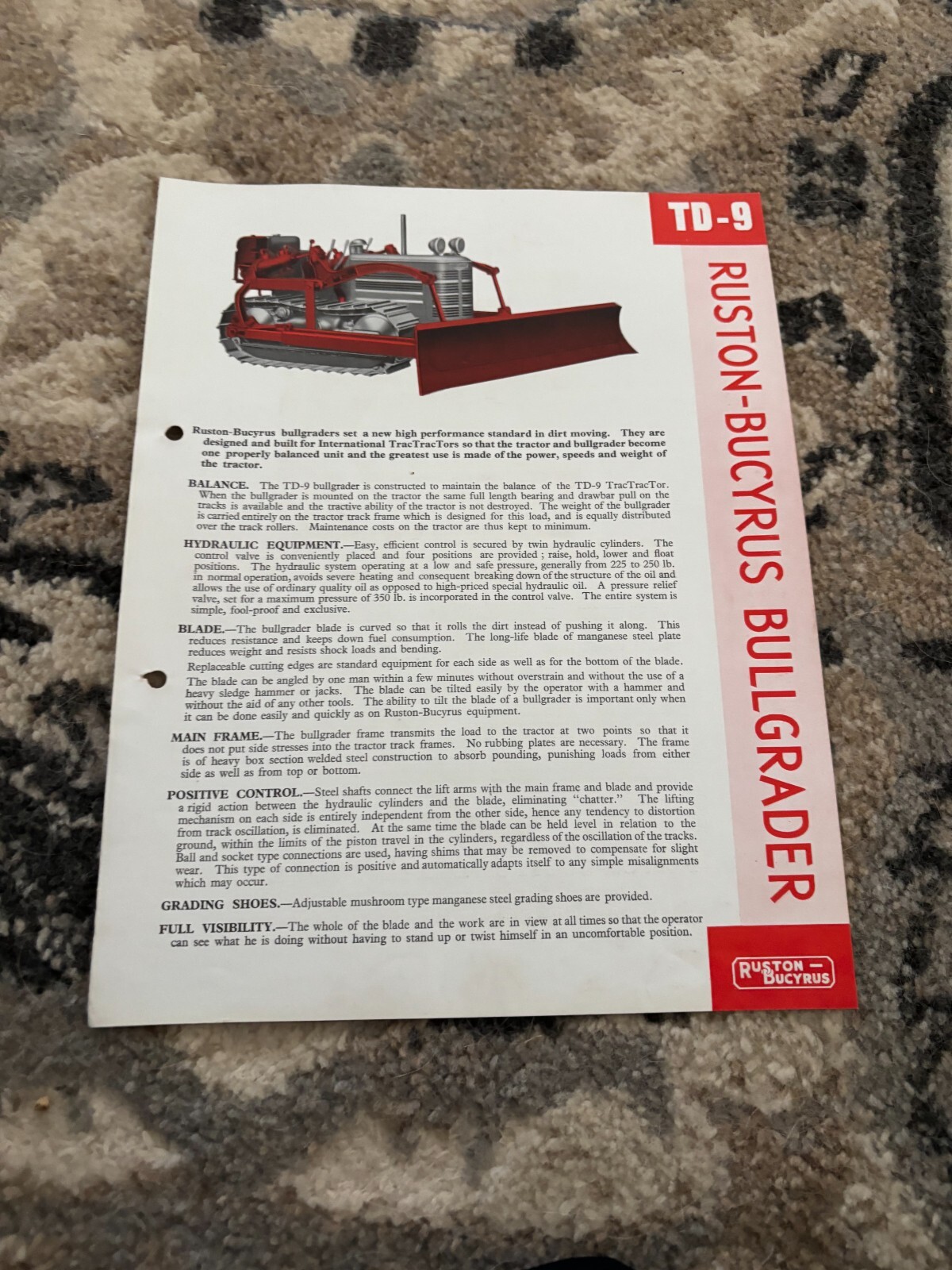 International Harvester Ralston Bucyrus TD-9 Bullgrader Brochure FCCA25