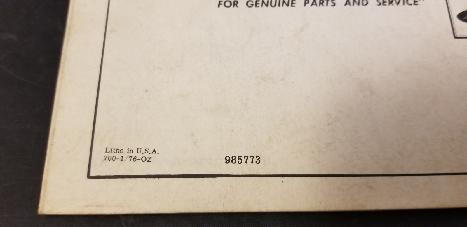 1976 Avco New Idea No 767 Uni-SuperChopper Forage Harvester Operators Manual