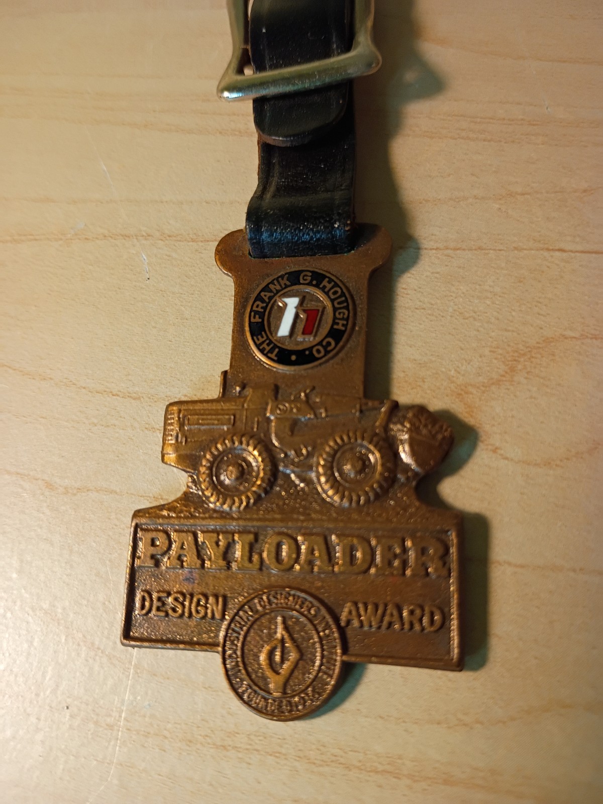 Payloader Design Award Key-Fob, Frank G Hough Co, Watch Fob, Key chain, Vintage