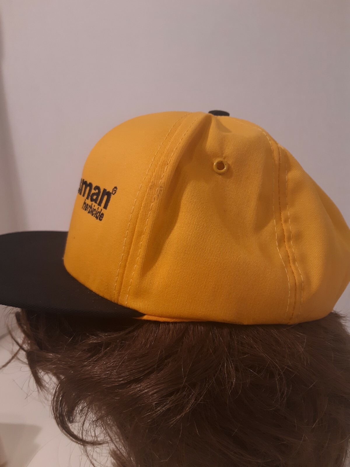 VTG BASF Guardsman Herbicide YELLOW Snapback Hat/Cap Embroidered Never Worn