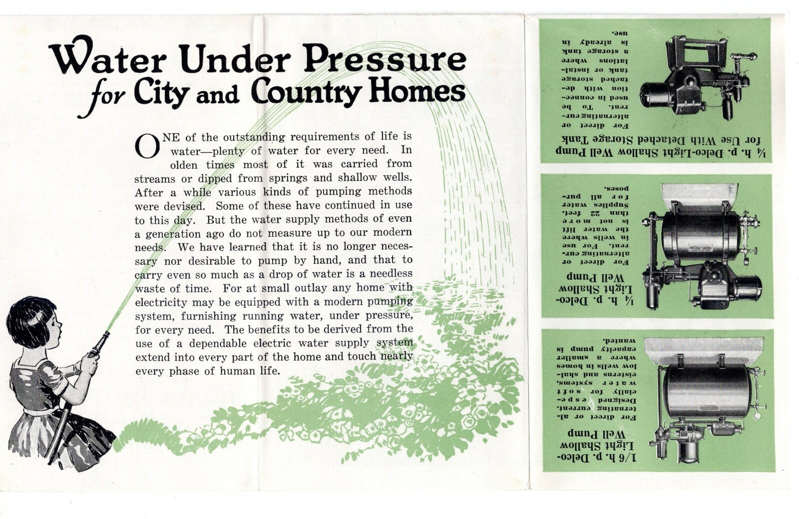 1920&rsquo;s DELCO-LIGHT GM Dayton Ohio Catalog Brochure FARM RURAL USE WELL PUMPS