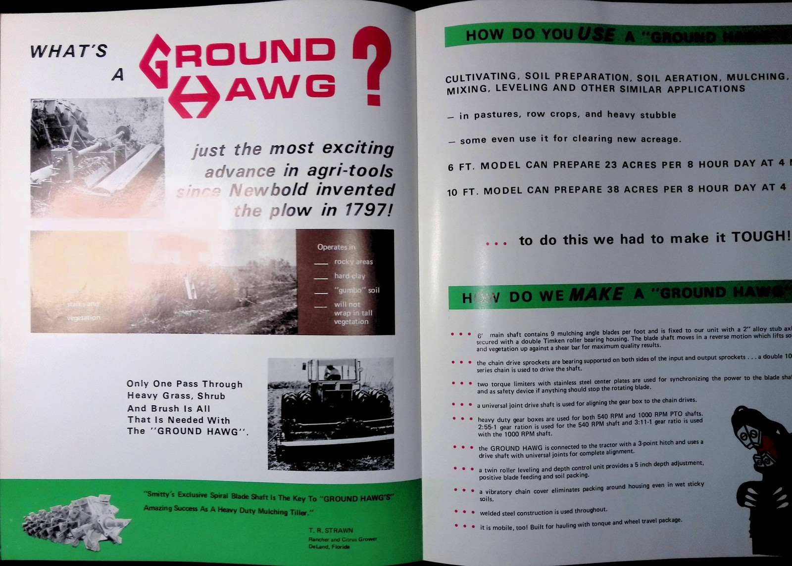 Vintage Farm Machinery Sales Brochure Farm Sales Brochure Ground Hawg Tools