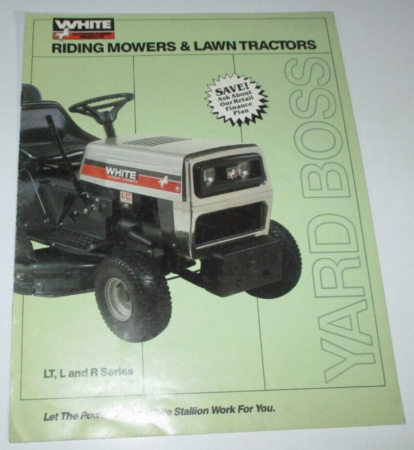 White LT-140 LT-120 LT-12 L-11 R-86 Lawn Mower Garden Tractor Sales Brochure