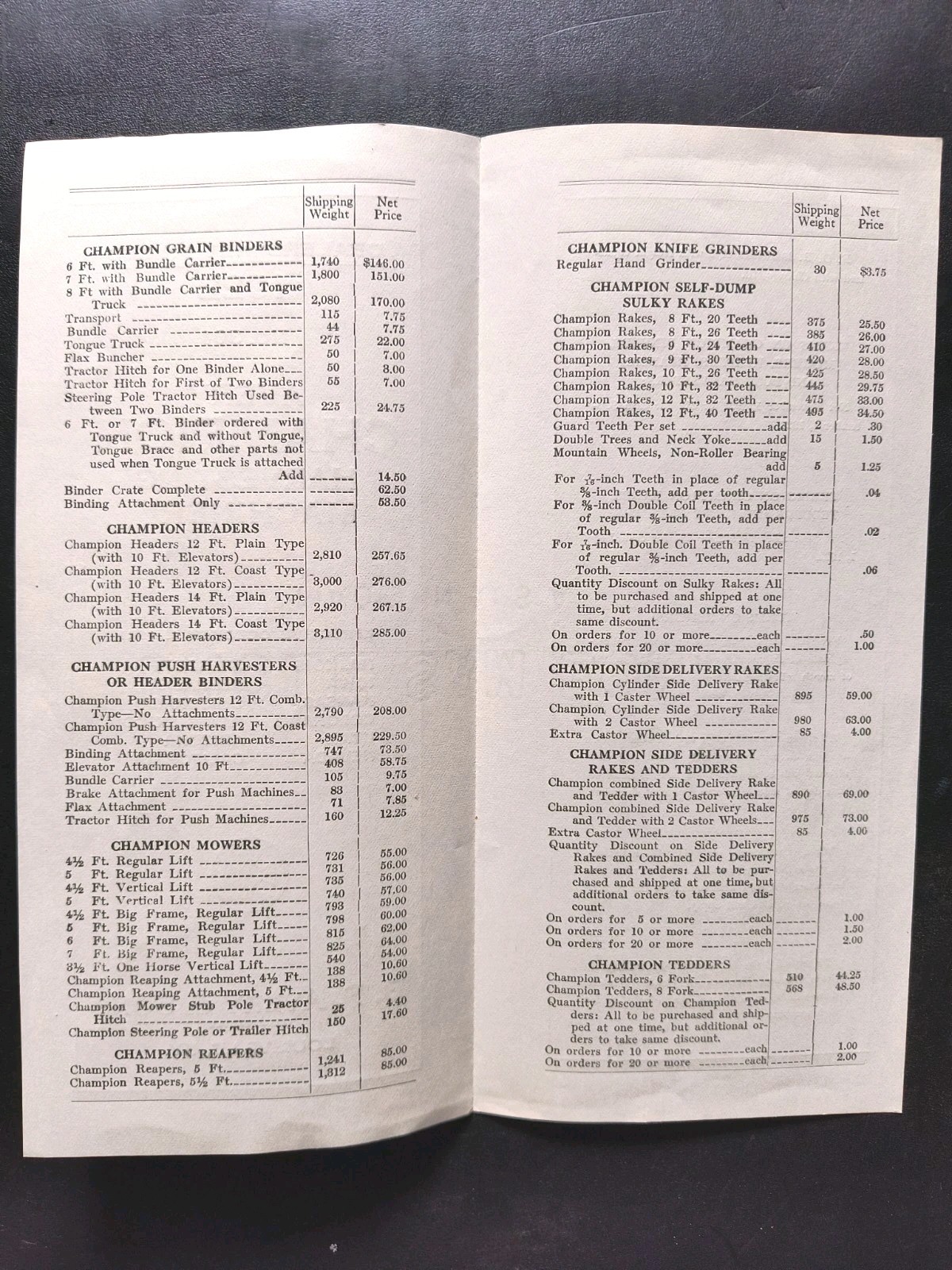 1920s B.F. Avery & Sons Plow And Harvest Co. Dealer Brochure Price List Farming