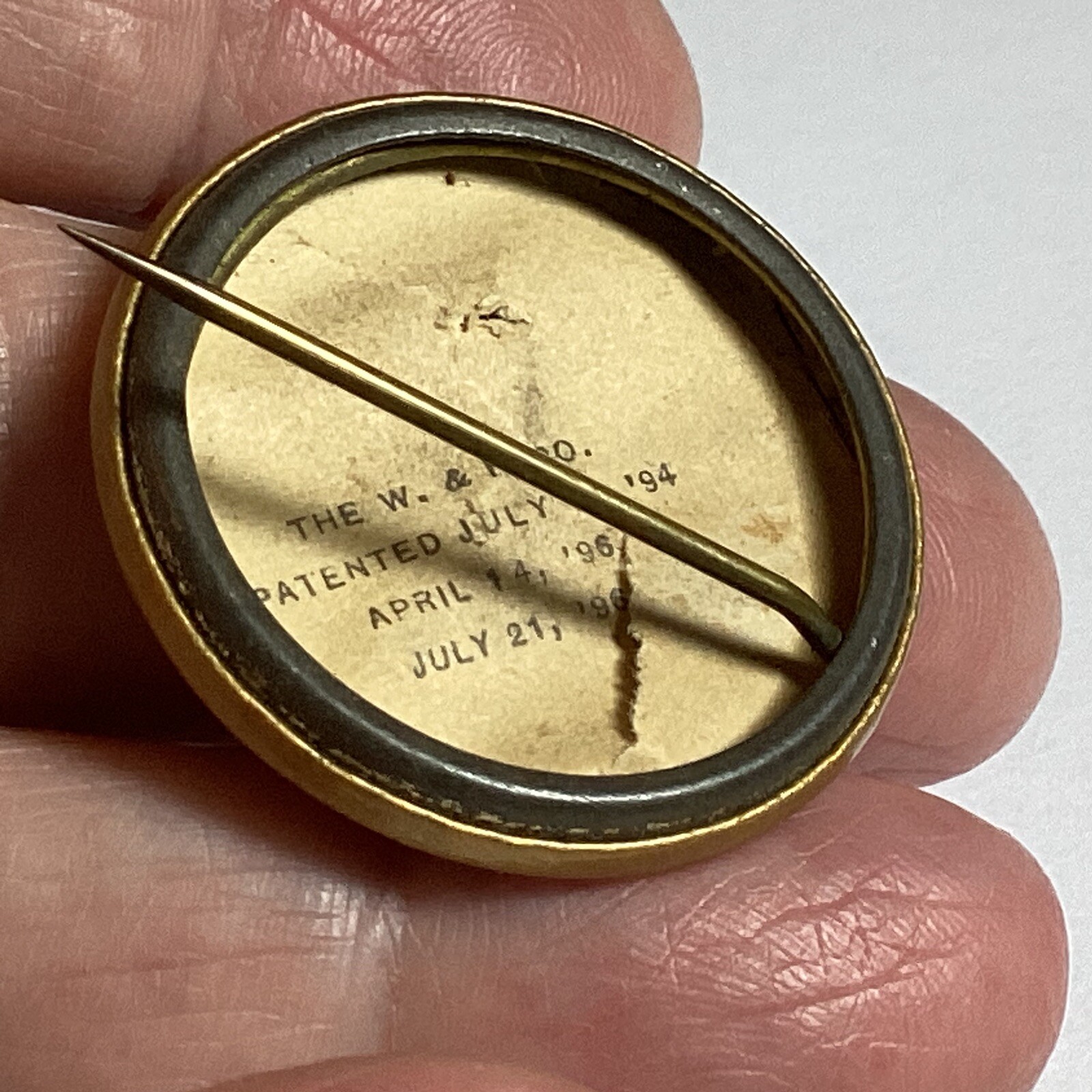 Rare 1896 Sharples Tubular Cream Separator Adv Pinback Button The W & H Co PA