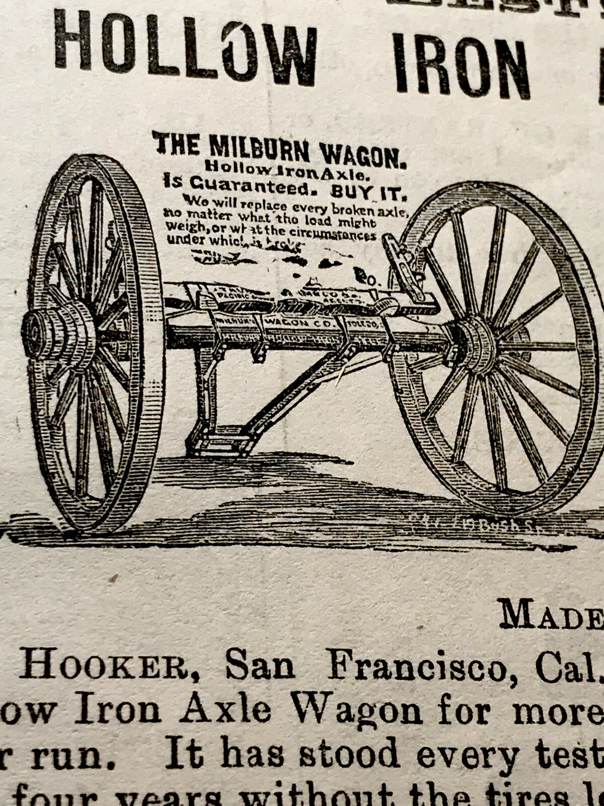 1886 Truman, Isham & Hooker Farm Implement Advertising – San Francisco – CA