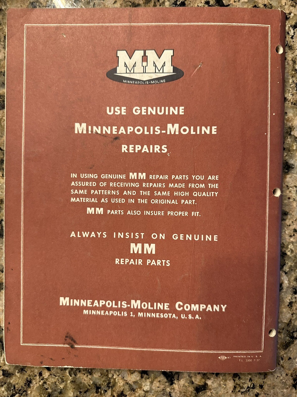 Minneapolis-Moline 5-Star Silver Star Fleet Tractors Operator&rsquo;s Manual 1957 (12F