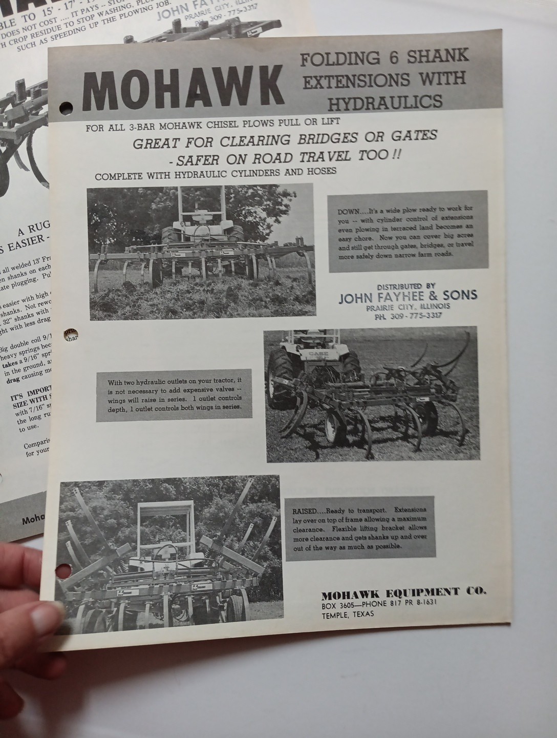 6 Mohawk Implements Spec Sheets Brochures Vintage Farming Advertising