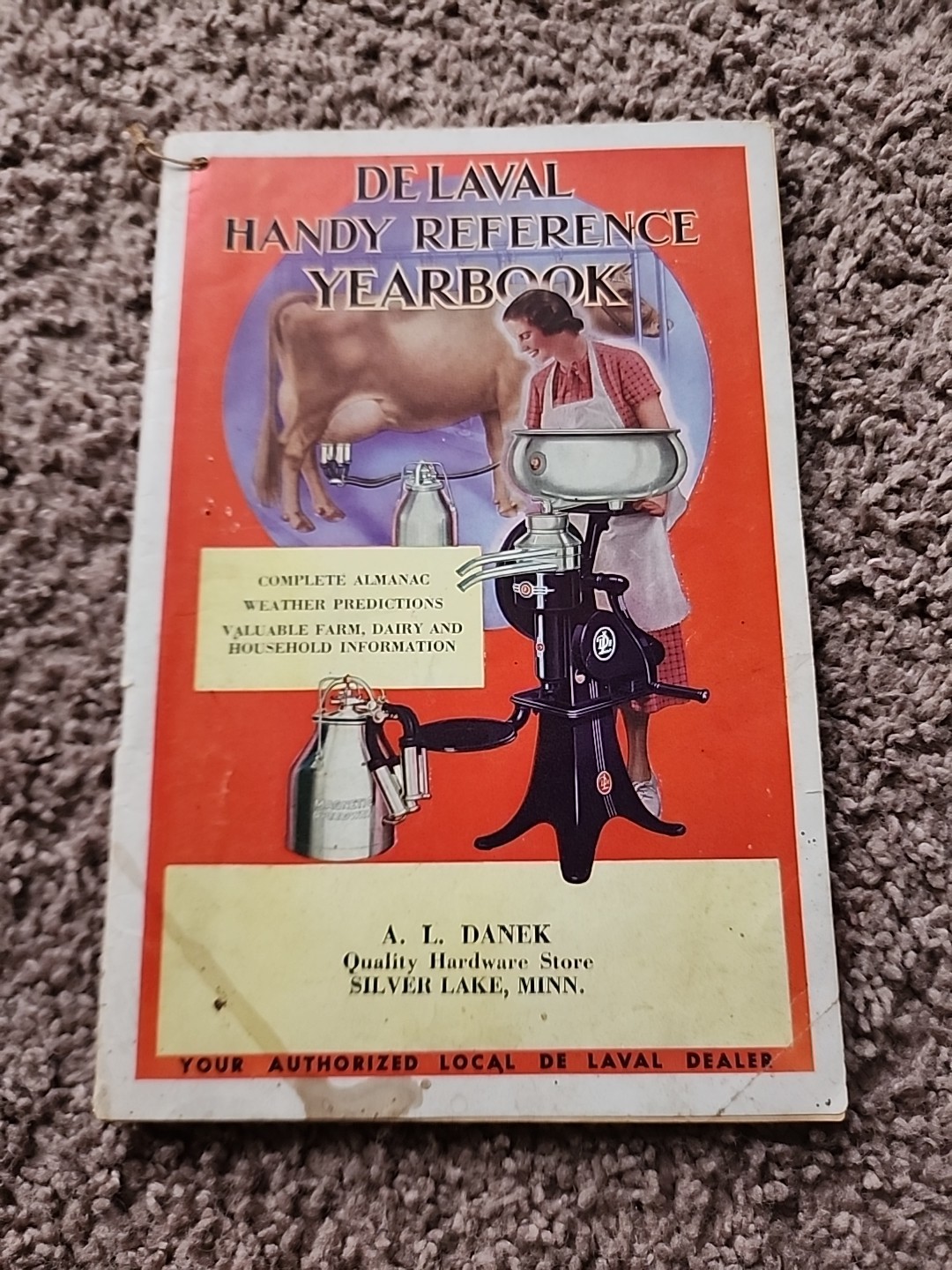 De Laval Handy Reference Yearbook 1941 A. L. Danek SILVER LAKE MINN.