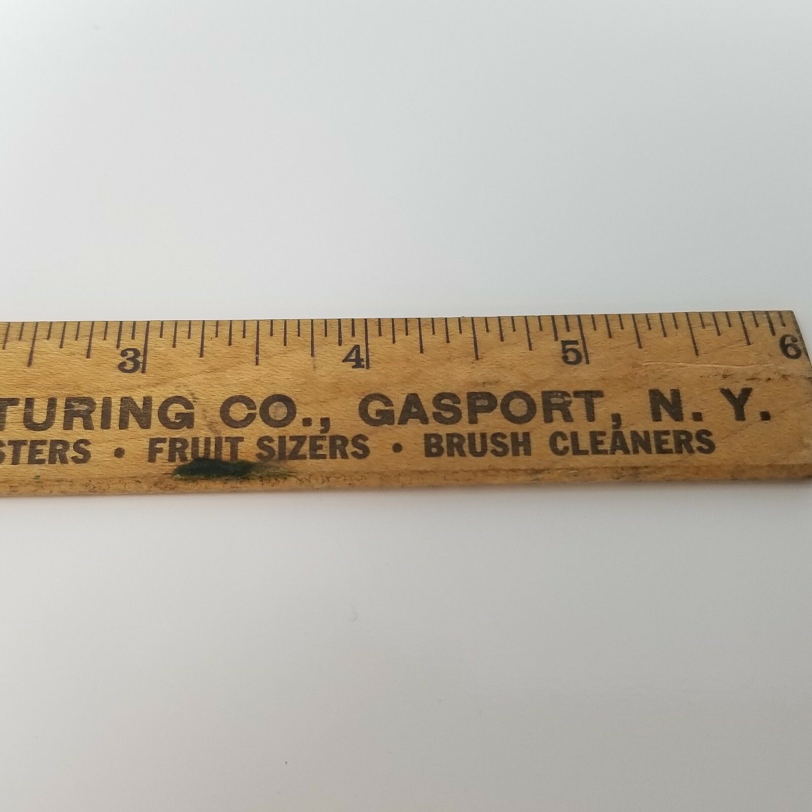 Friend Manufacturing Ruler Gasport New York Pecan Spray Vintage 1950