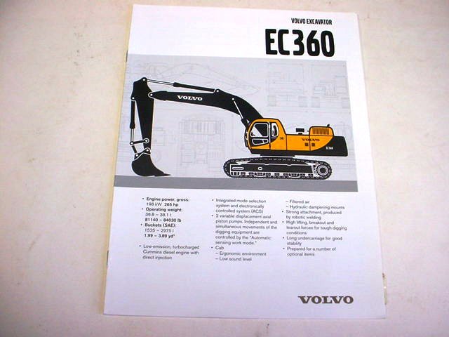 Volvo EC360 Excavator Brochure