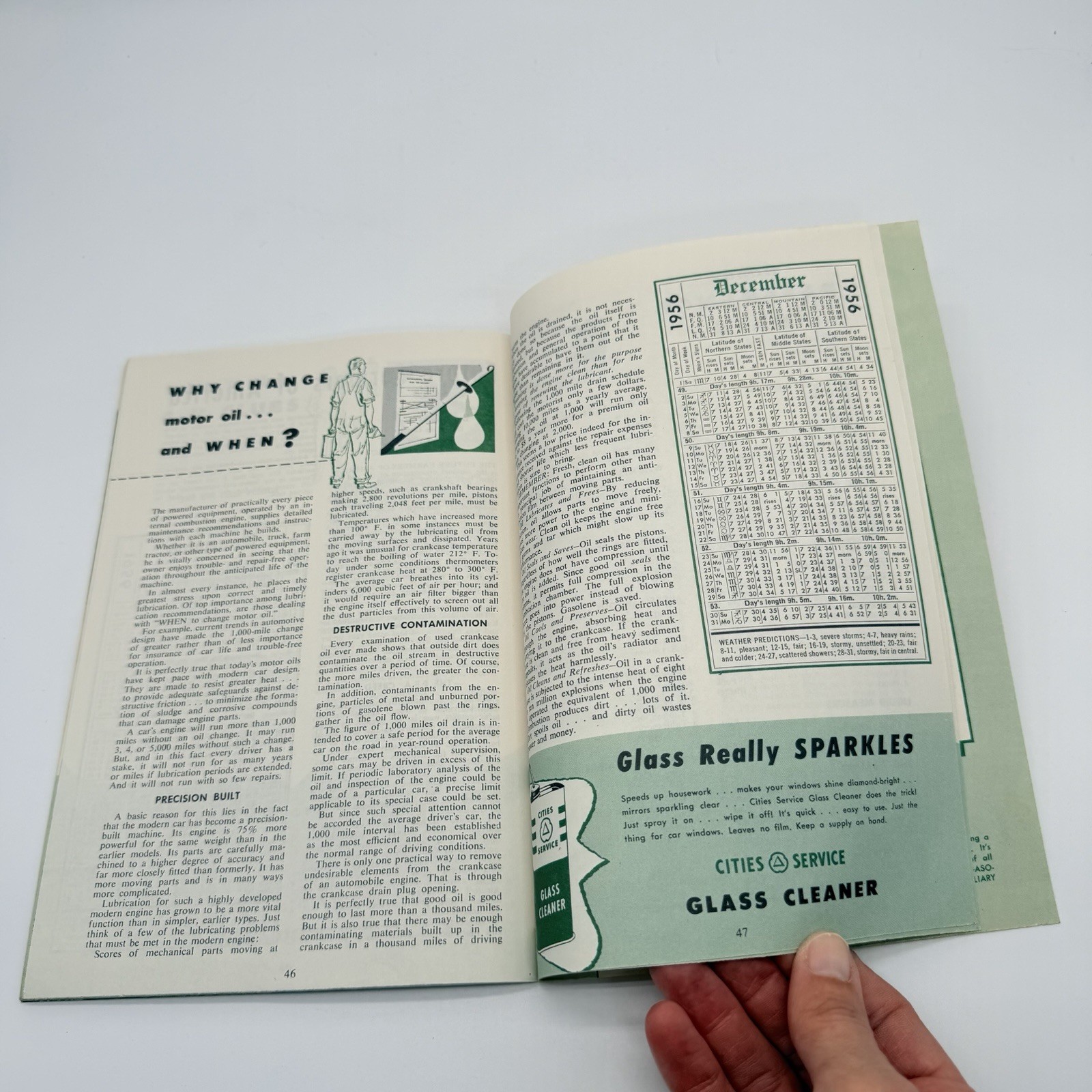 Vtg 1956 Farm Book & Almanac – Cities Service – 50s Tractor Gas Oil Agriculture