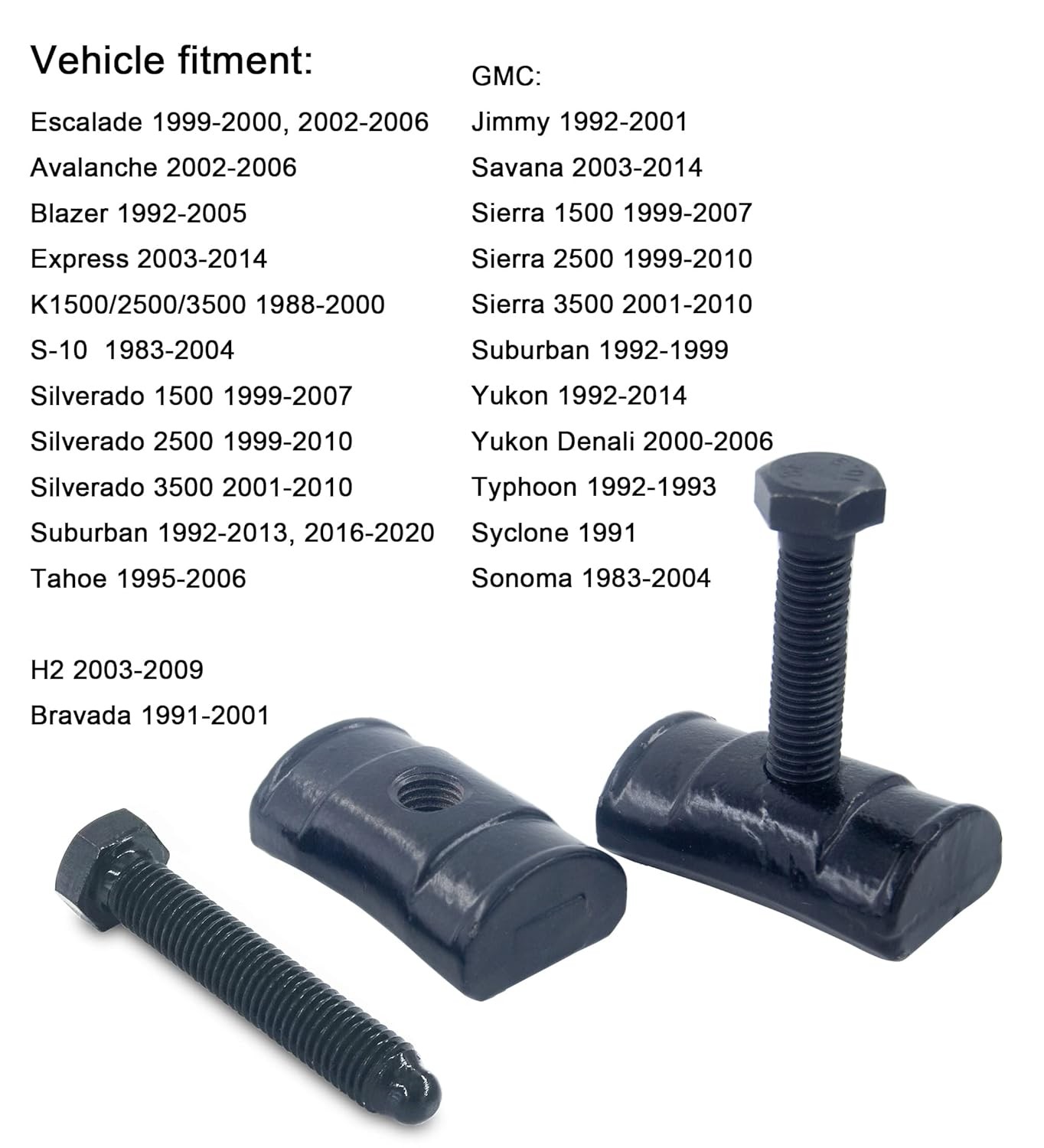 Chevy Torsion Bar Key Adjustment Block Nuts Bolts for Silverado Suburban