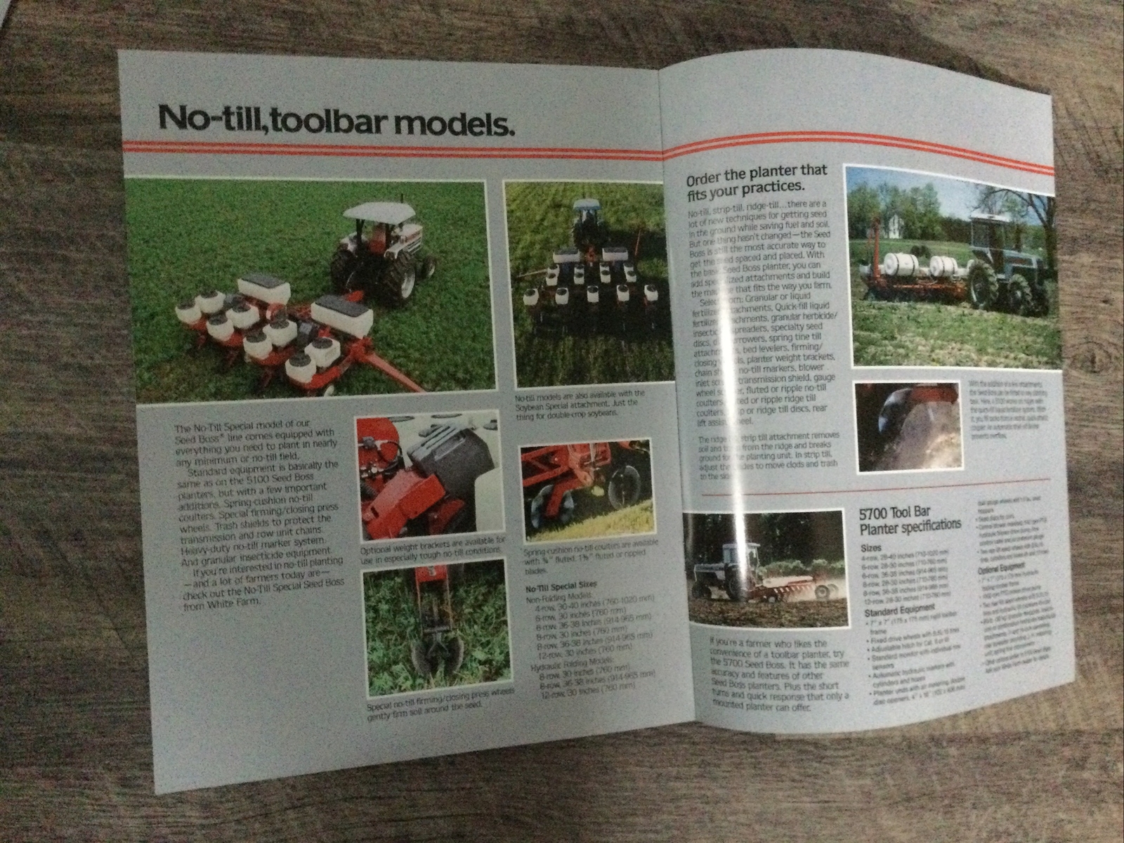 White Farm Equipment WFE Seed Boss Planter 5100 Series No-till Brochures (2)