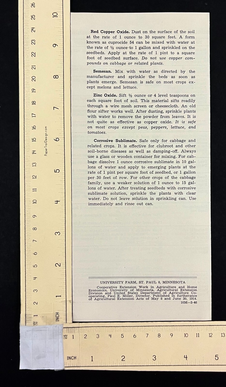1946 Control Soil Seed Borne Vegetable Diseases Vtg Gardening Prepping Brochure