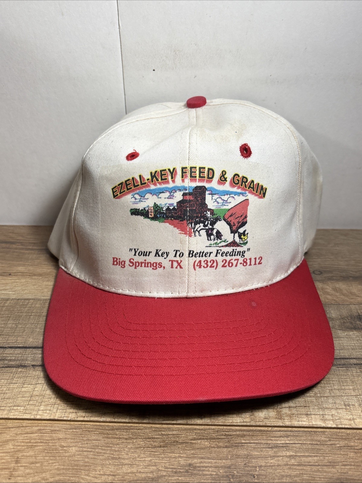 Vintage Ezell-Key Feed & Grain SnapBack Hat Cobra Brand Big Spring Texas
