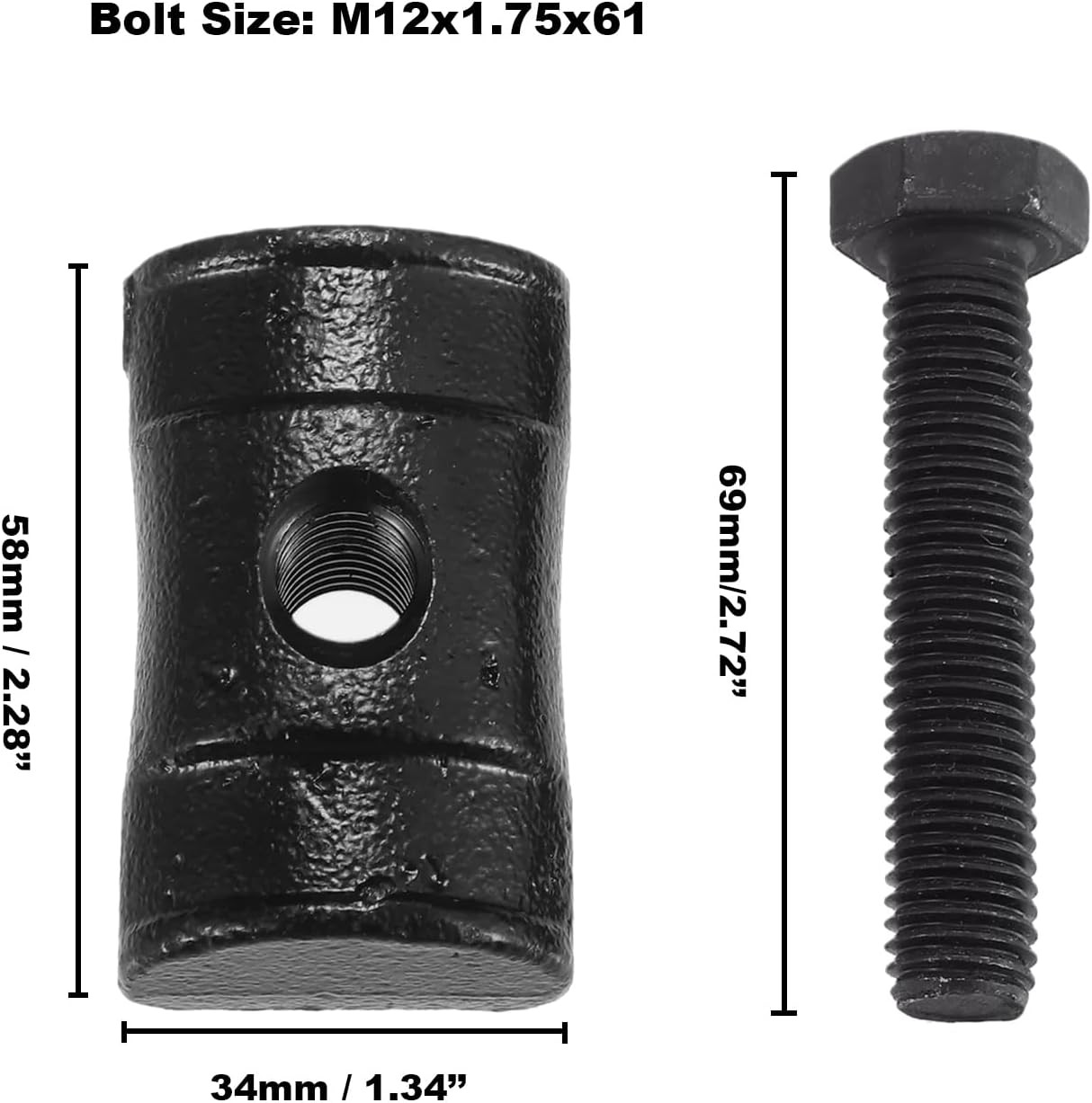 Torsion Bar Adjustment Block Nuts and Bolts, Compatible with Chevy Silverado