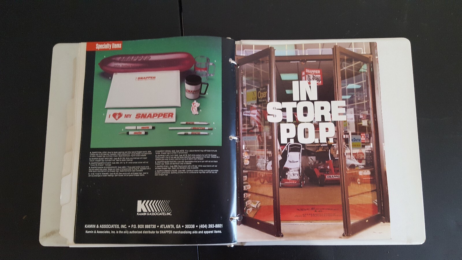 1986 Snapper Advertising & Sales Promotion Planner for Dealer