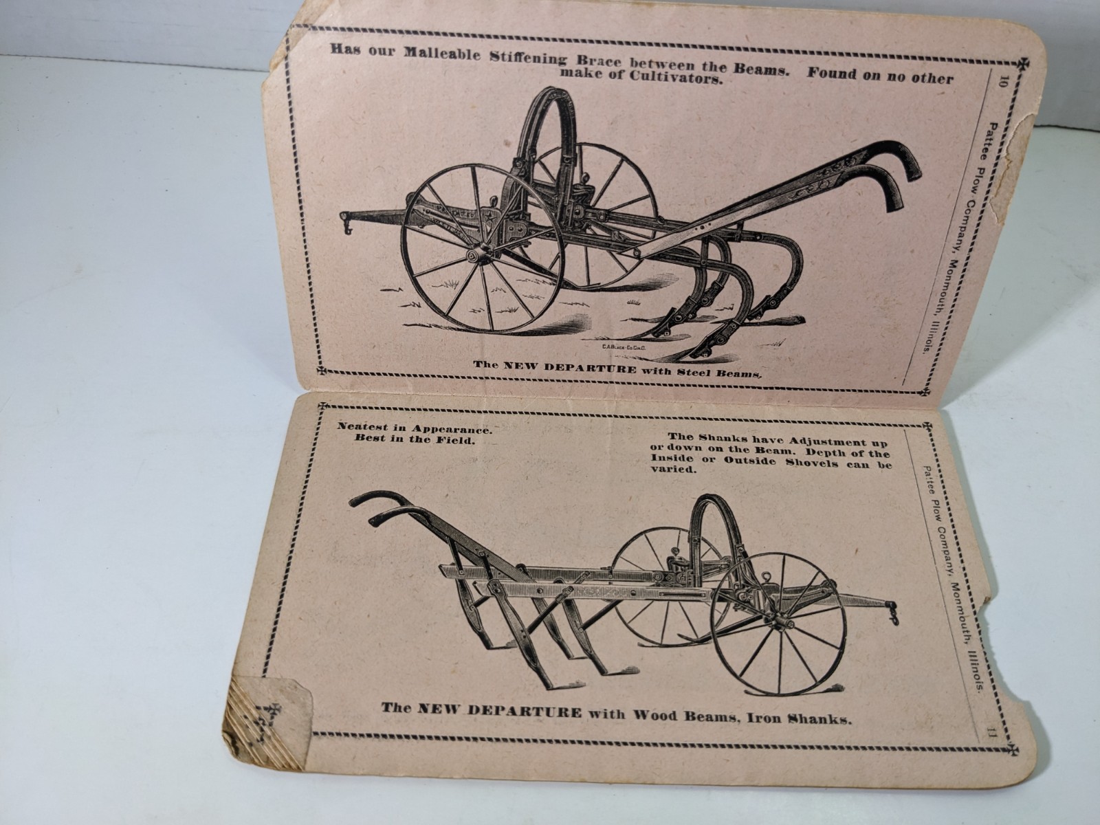 1883 &lsquo;The New Departure Tongueless Cultivator&rsquo; Pamphlet Pattee Plow Company