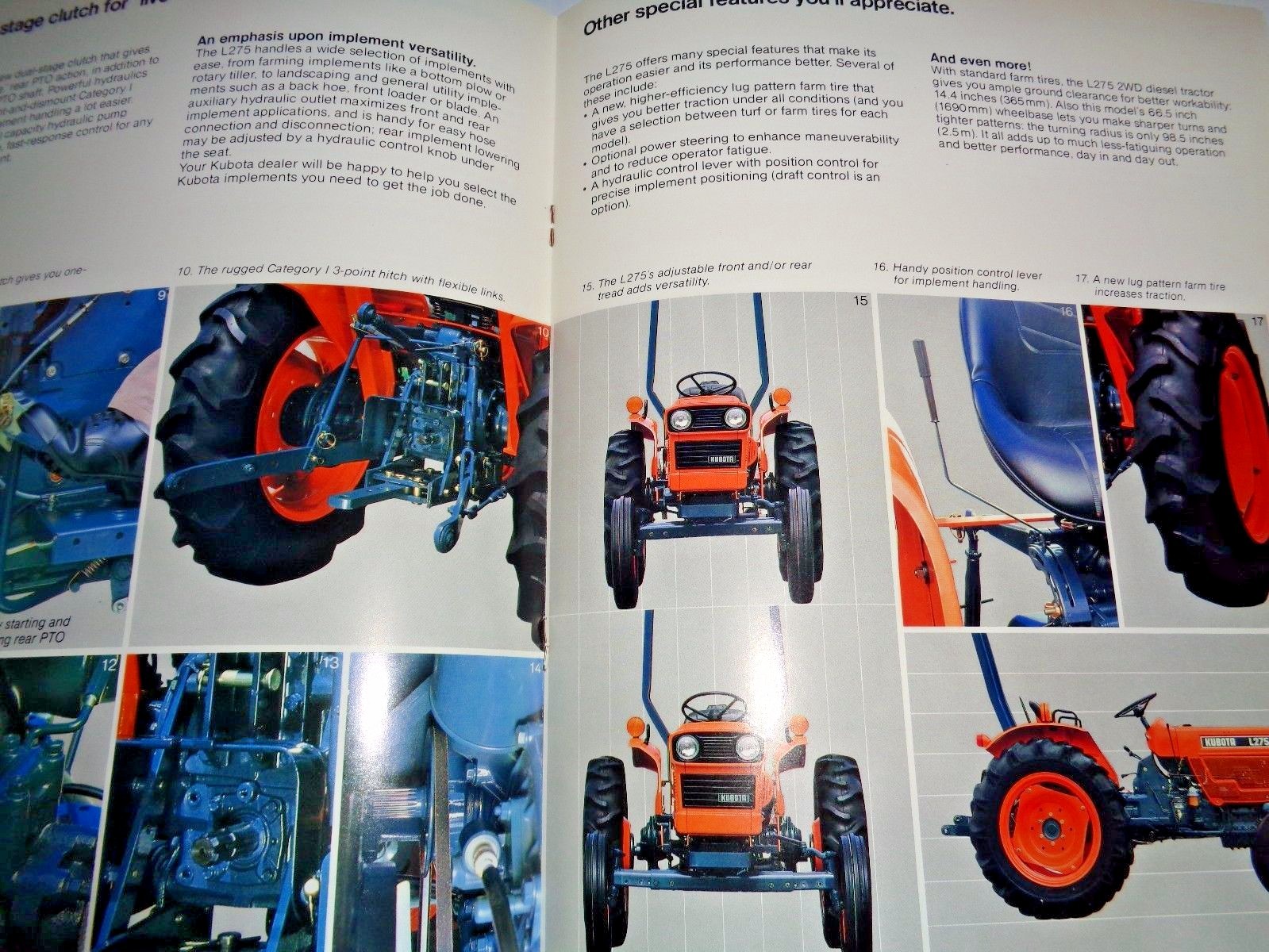 *Kubota L275 2WD and 4WD Diesel Tractor Sales Brochure literature advertising ad