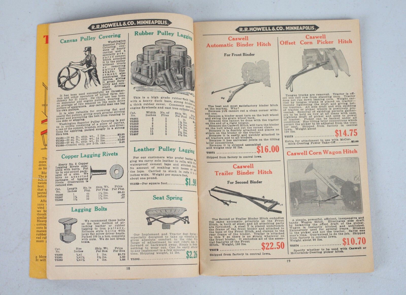 1936 R.R. Howell Thresher & Power Farming Supply Catalog T-36 Minneapolis MN